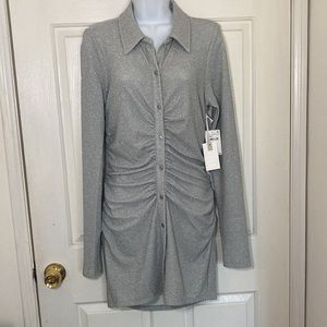 Good American Silver Sparkle Mini Dress NWT Sz 2 (Medium)